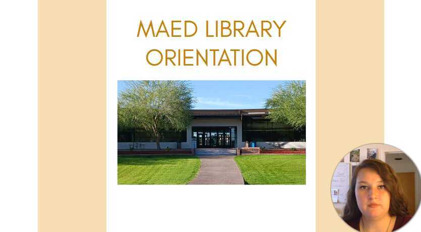 MAED Library Resources Tutorial