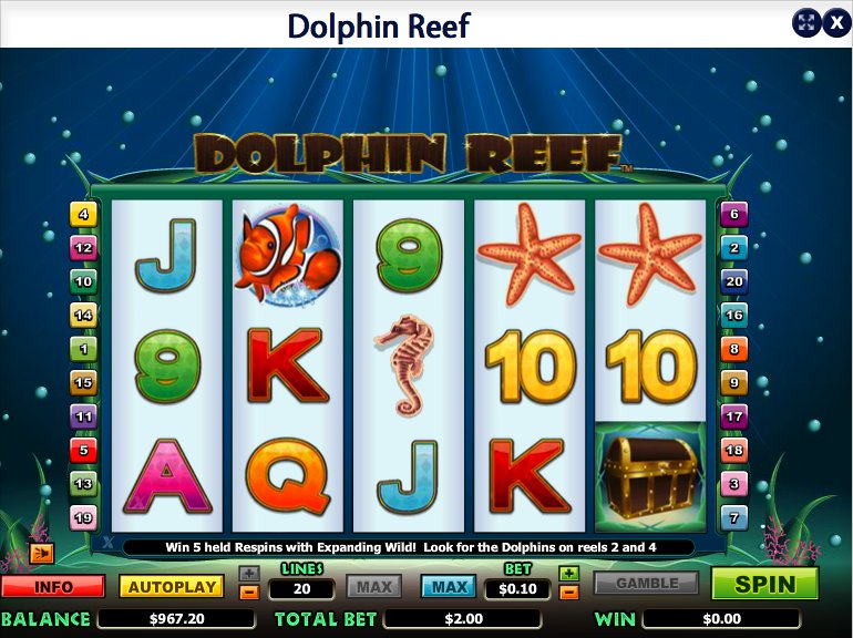 intertops classic casino Dolphin Reef Slot
