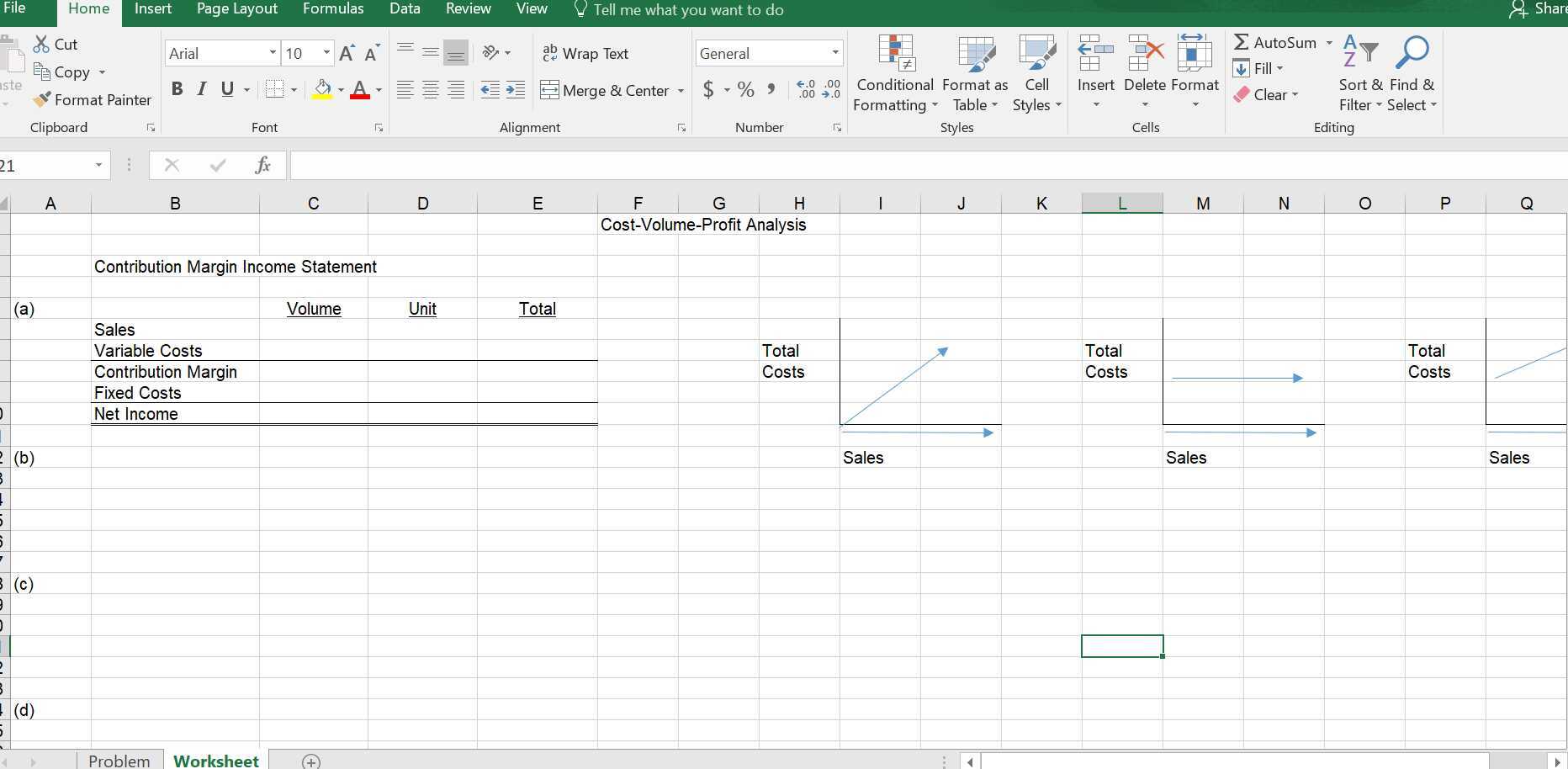 How To Create A Cvp Chart In Excel