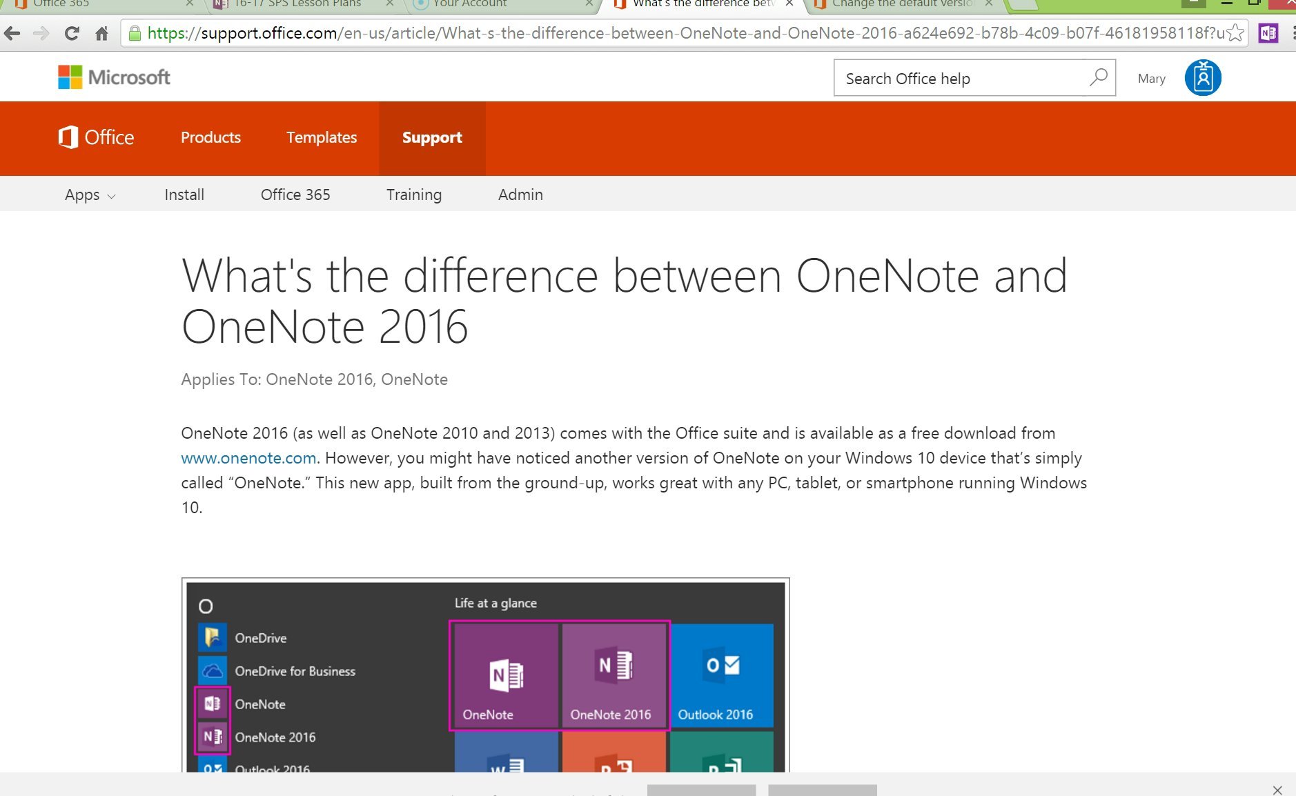 onenote 2016 desktop