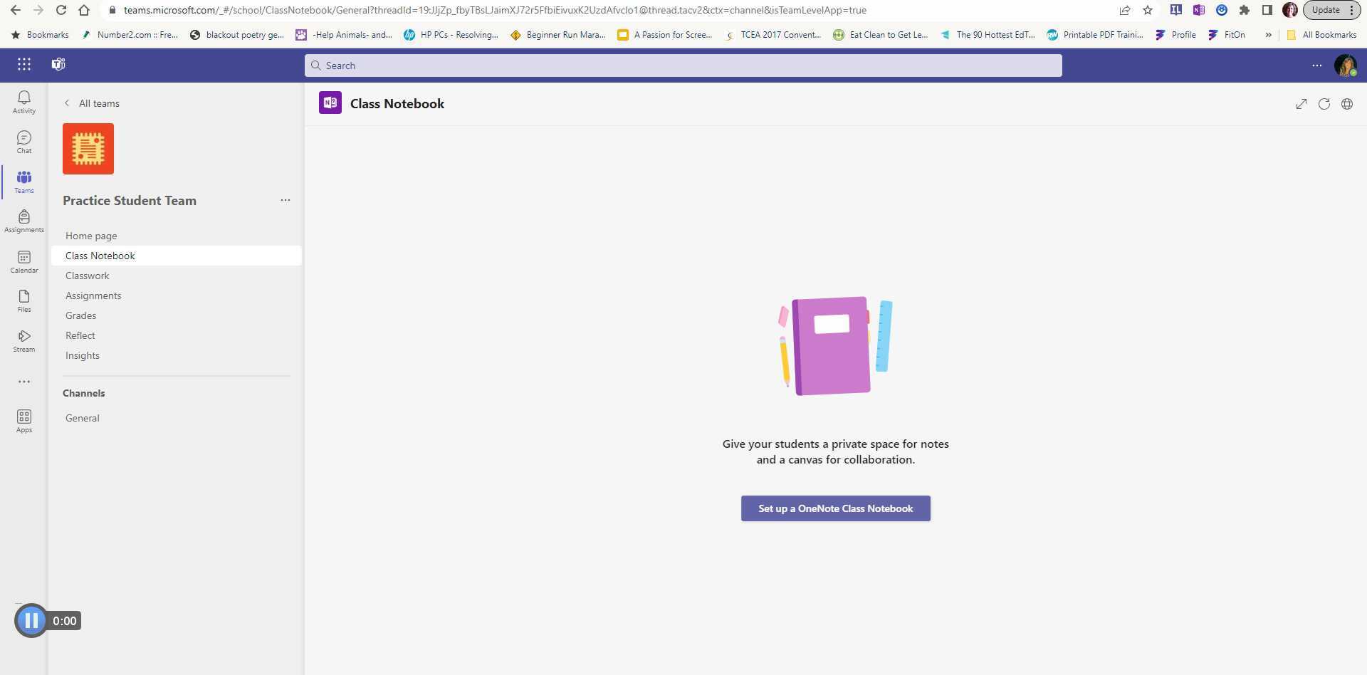 Create a ClassNotebook