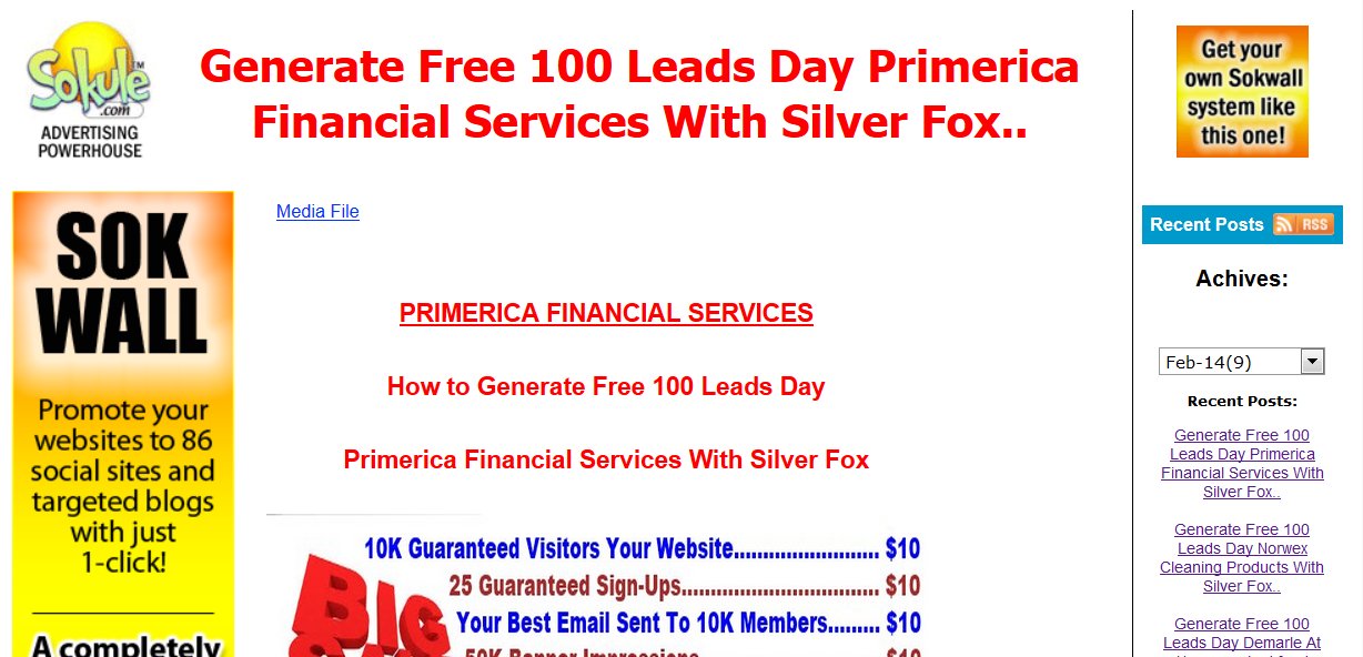 Primerica distributor Leads Financial Services Leads