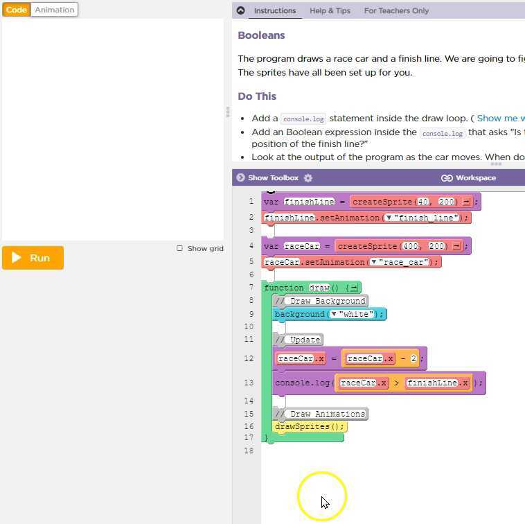 Code.org Lessons 14-16: Conditionals