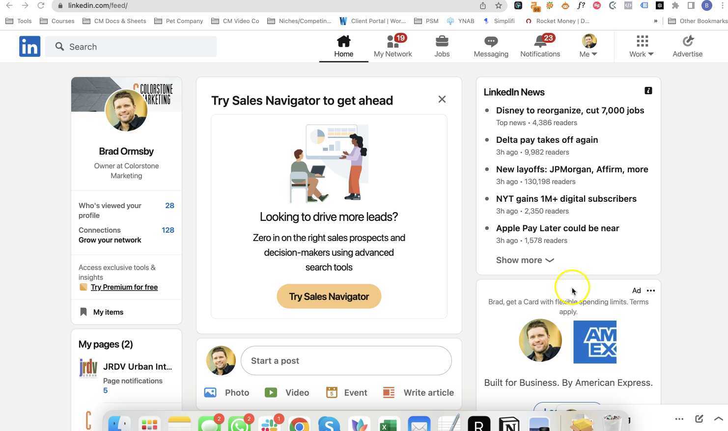 Adding user to linkedin
