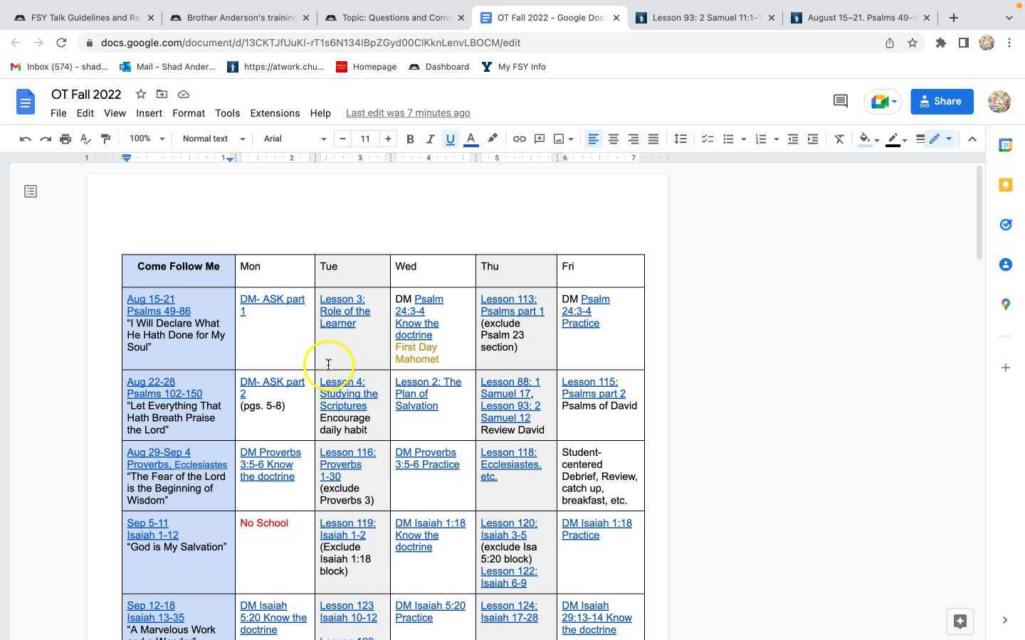 Pacing Guide and Canvas