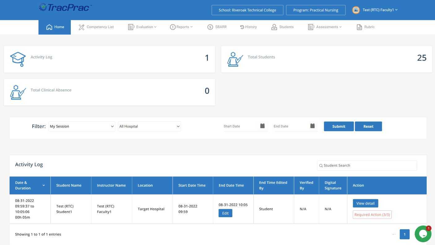 TracPrac Training for Riveroak Instructors