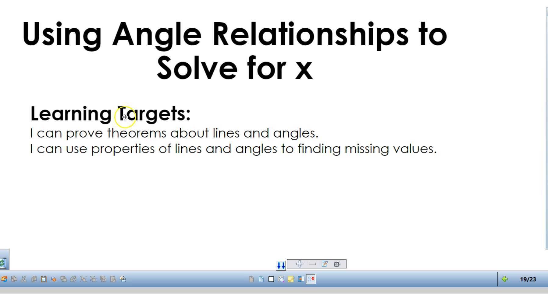 Using Angle Relationships to Solve for X