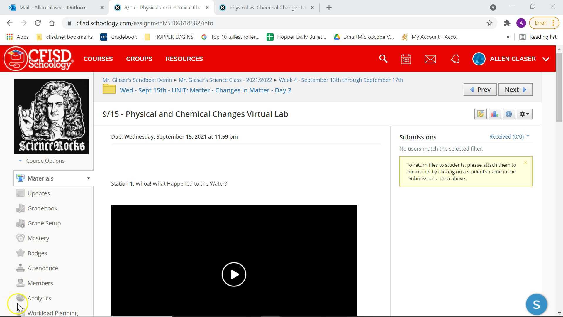 Physical and Chemical Changes Virtual Lab