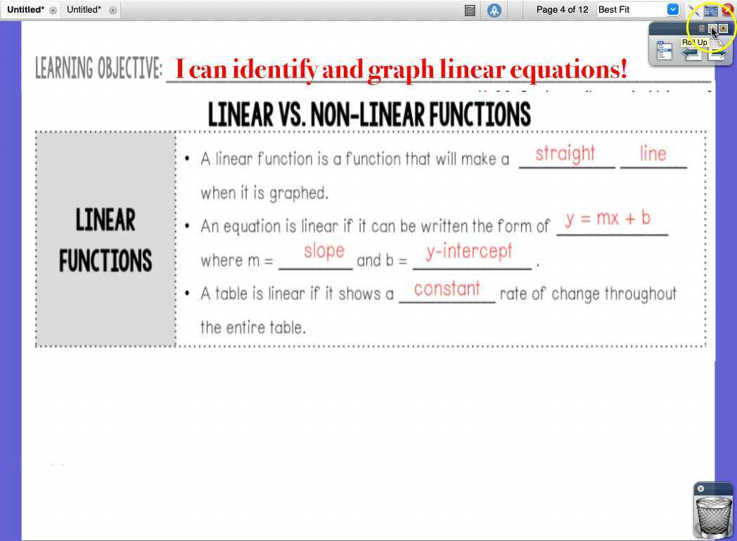 Video 1: Linear and Nonlinear Functions