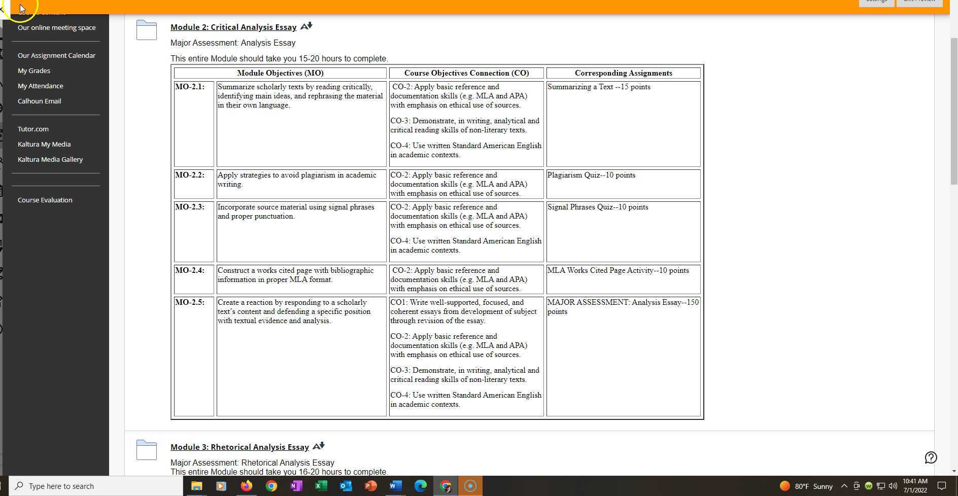 week 5 assignment course syllabus