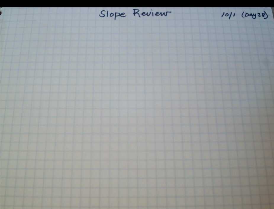(Day 28) Slope Review