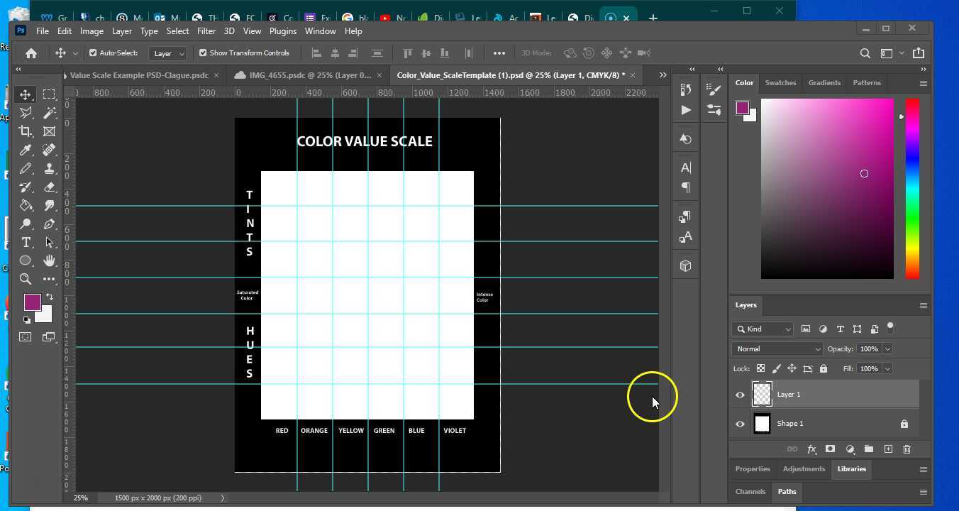 Color Value Scale PSD
