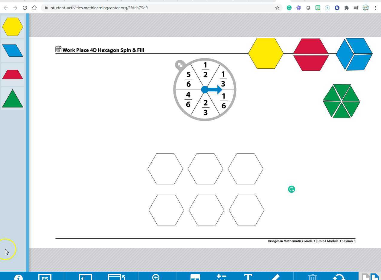 Hexagon Spin & Fill Math Game
