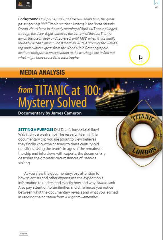 Week 29 Titanic at 100: Mystery Solved