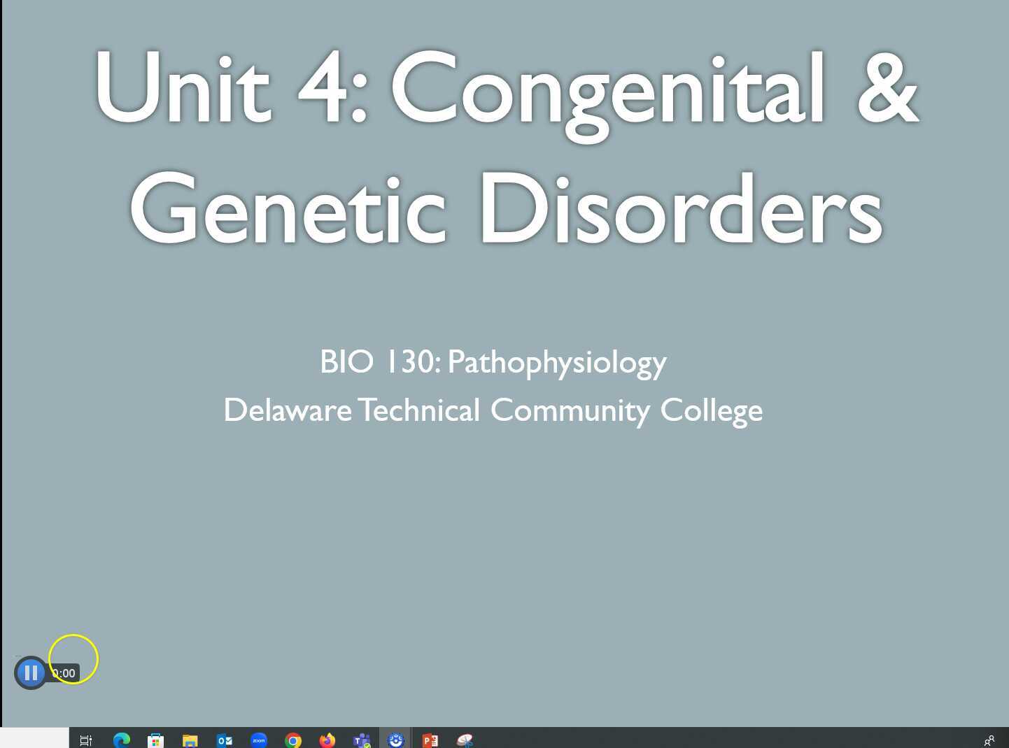 BIO 130 Congential and Disorders