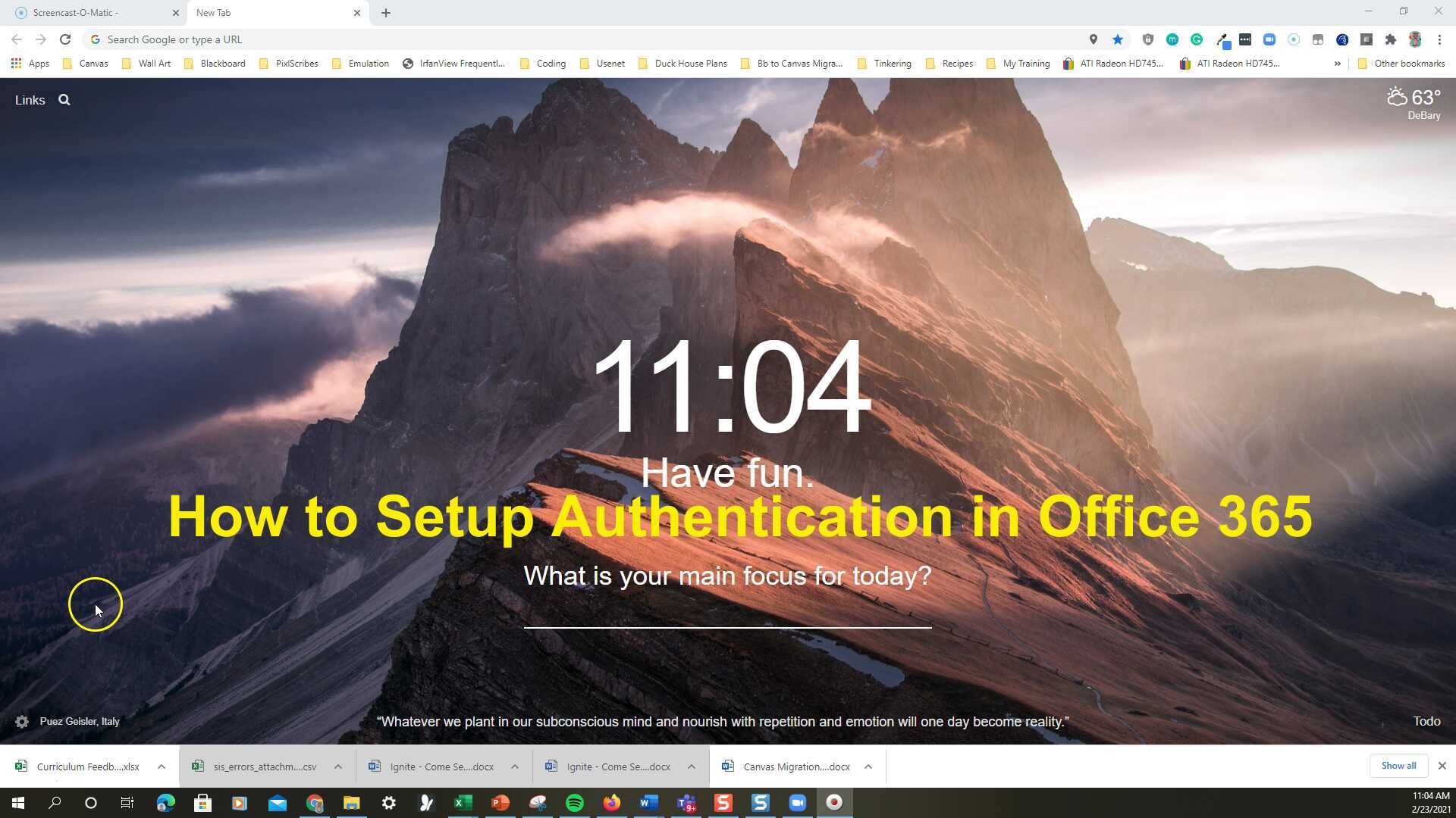 office 2013 enable modern authentication