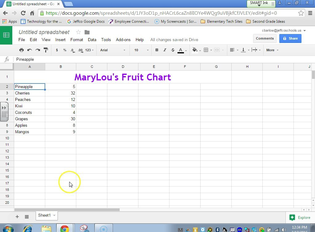 Naming my Google Sheet