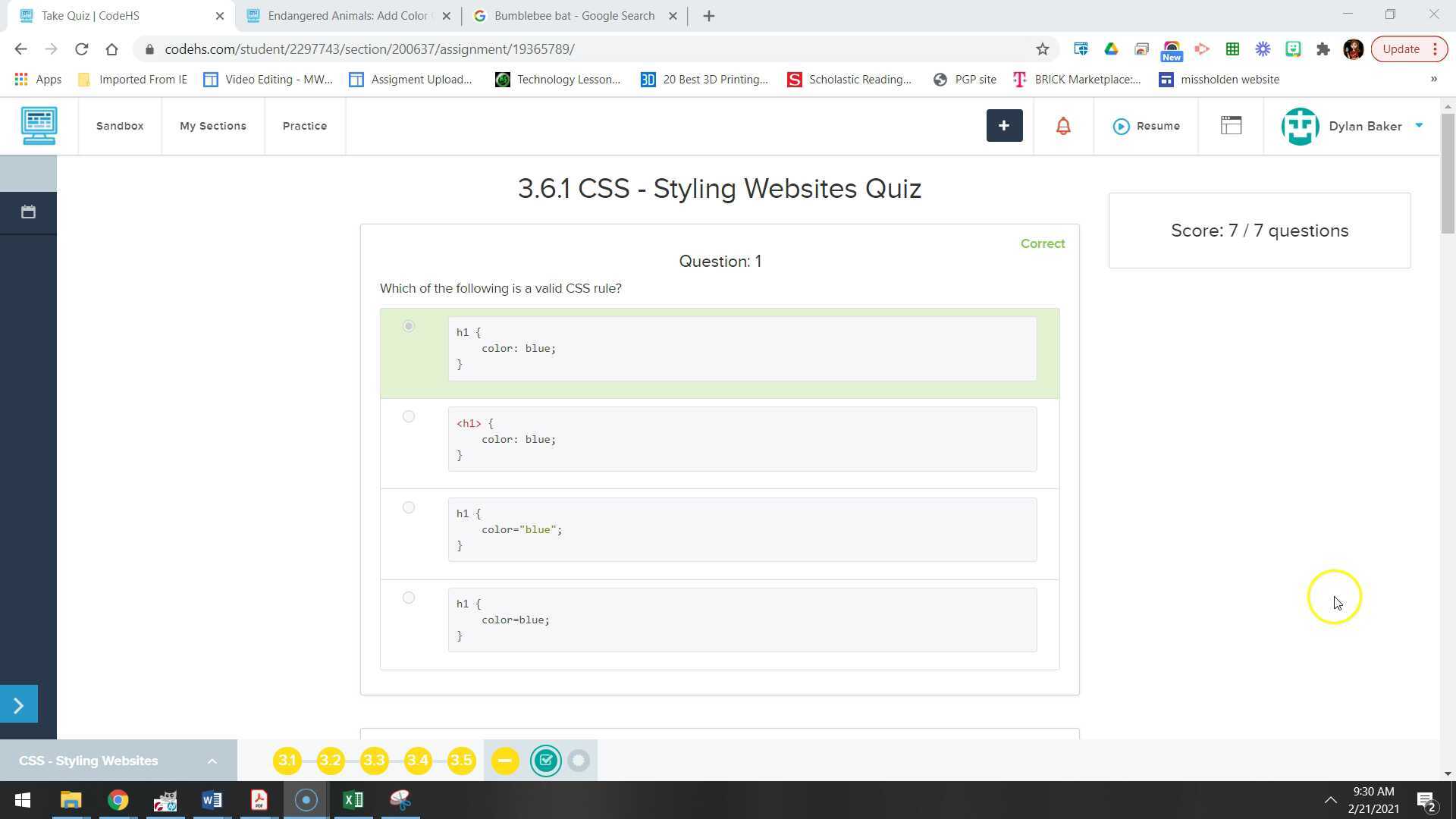 Web design codehs 3 6 style wrap up quiz
