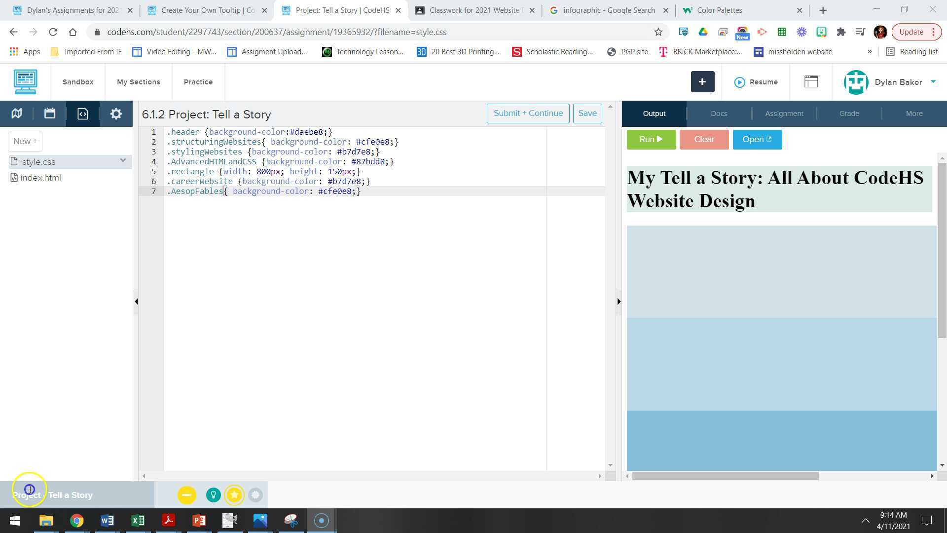 Web Design: CodeHS - Unit 6 Tell a Story Part 2