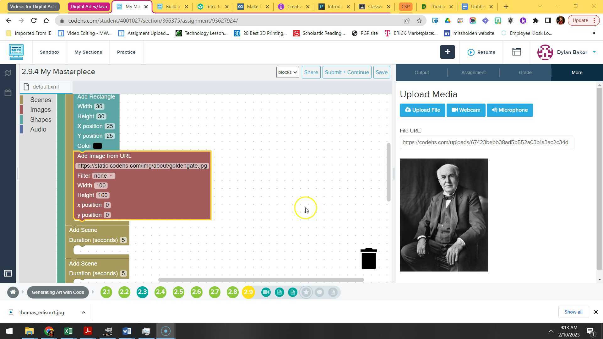 CodeHS: Digital Art w/Java - 2.9 - Final Masterpiece - Part 2: Own ...