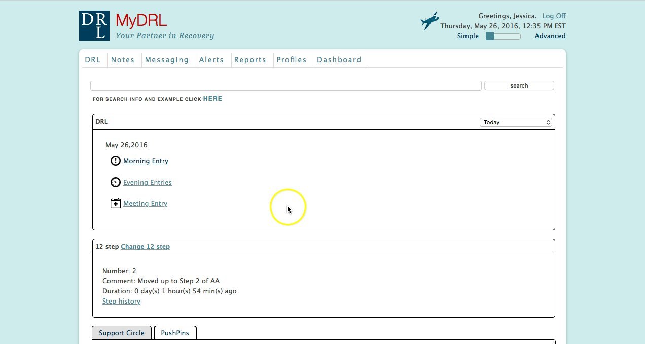 MyDRL_Client_DRL tab (Current, Step History)