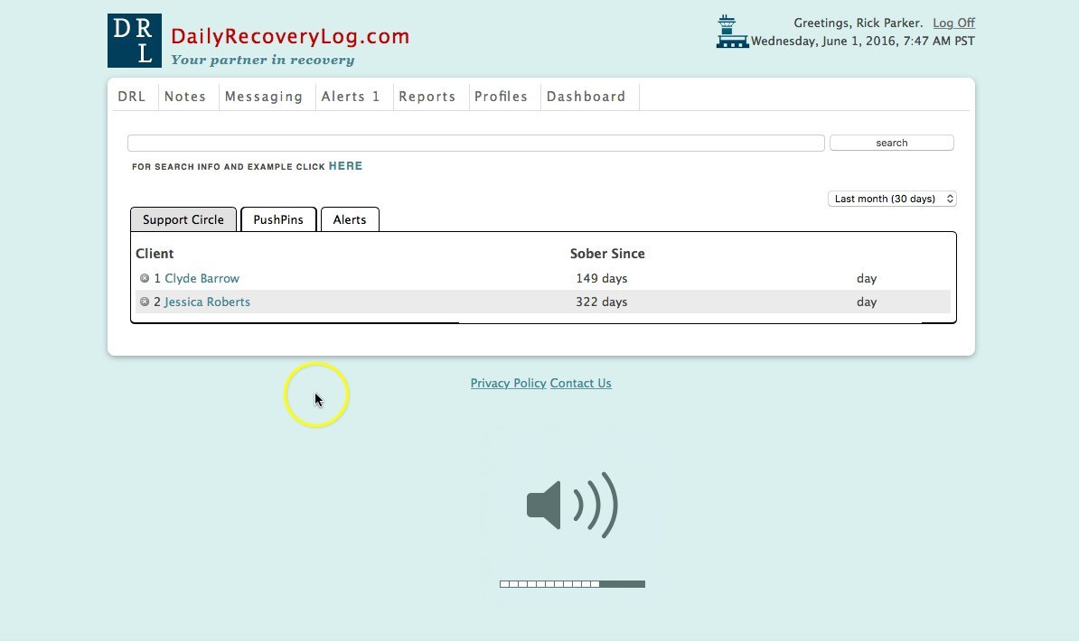DRL_PM_DRL Tab (Clients, Create Question, Video Conference)