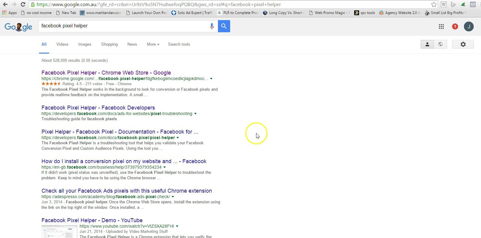 Facebook pixel helper