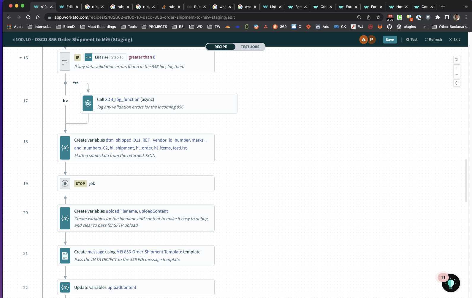 workato create list from formula properly