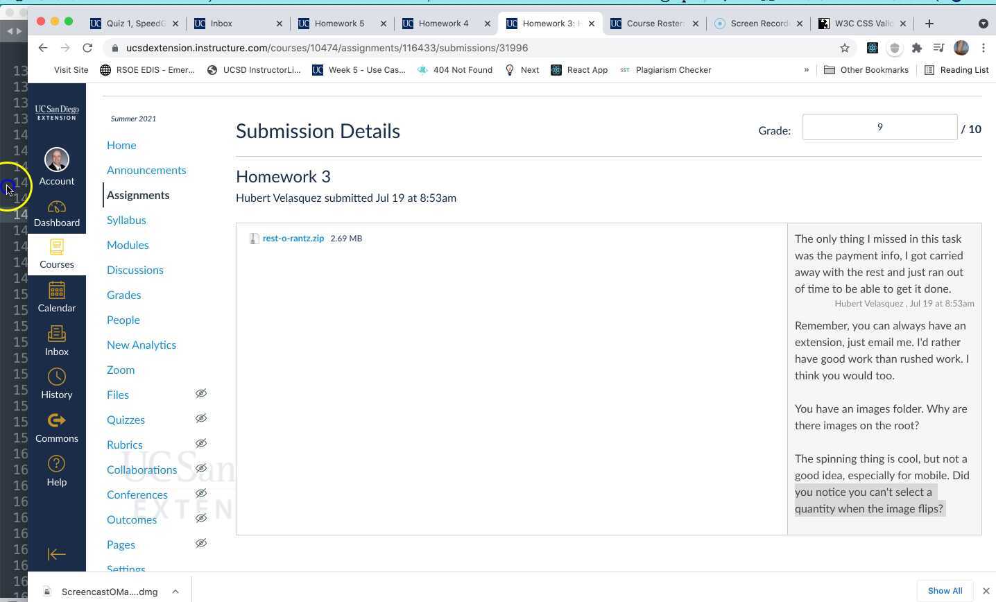 For Hubert (Assignment 3)