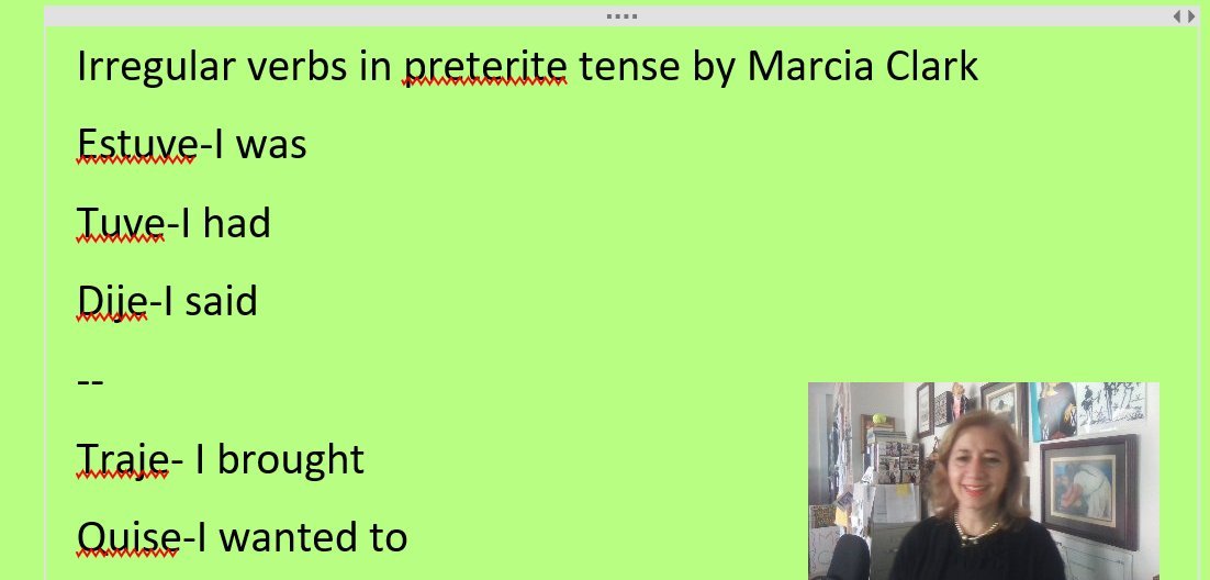 Irregular verbs in preterite tense with the yo conjugation.