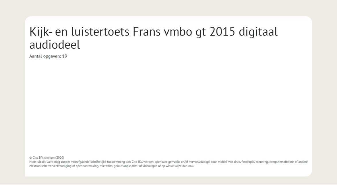 Luistertoets Frans vmbo gt 2015
