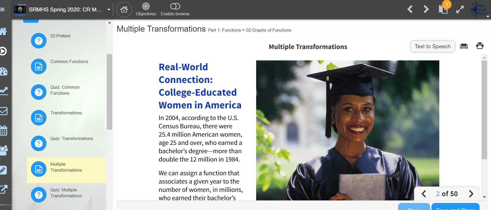 Using the Translation tool in Gradpoint
