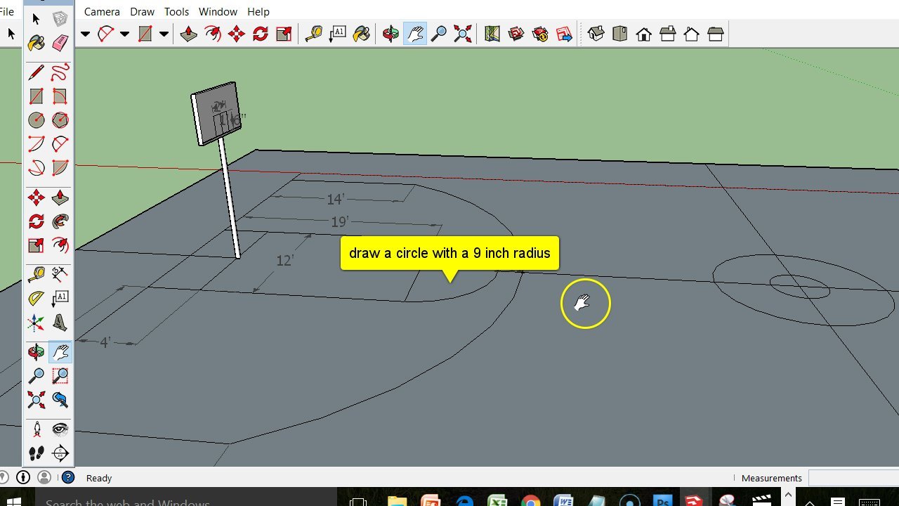 dual backboard basketball court layout