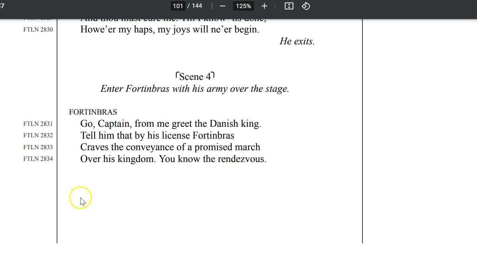 Foils in Hamlet Hamlet and Fortinbras Act 4 Scene 4 lines 34 ff