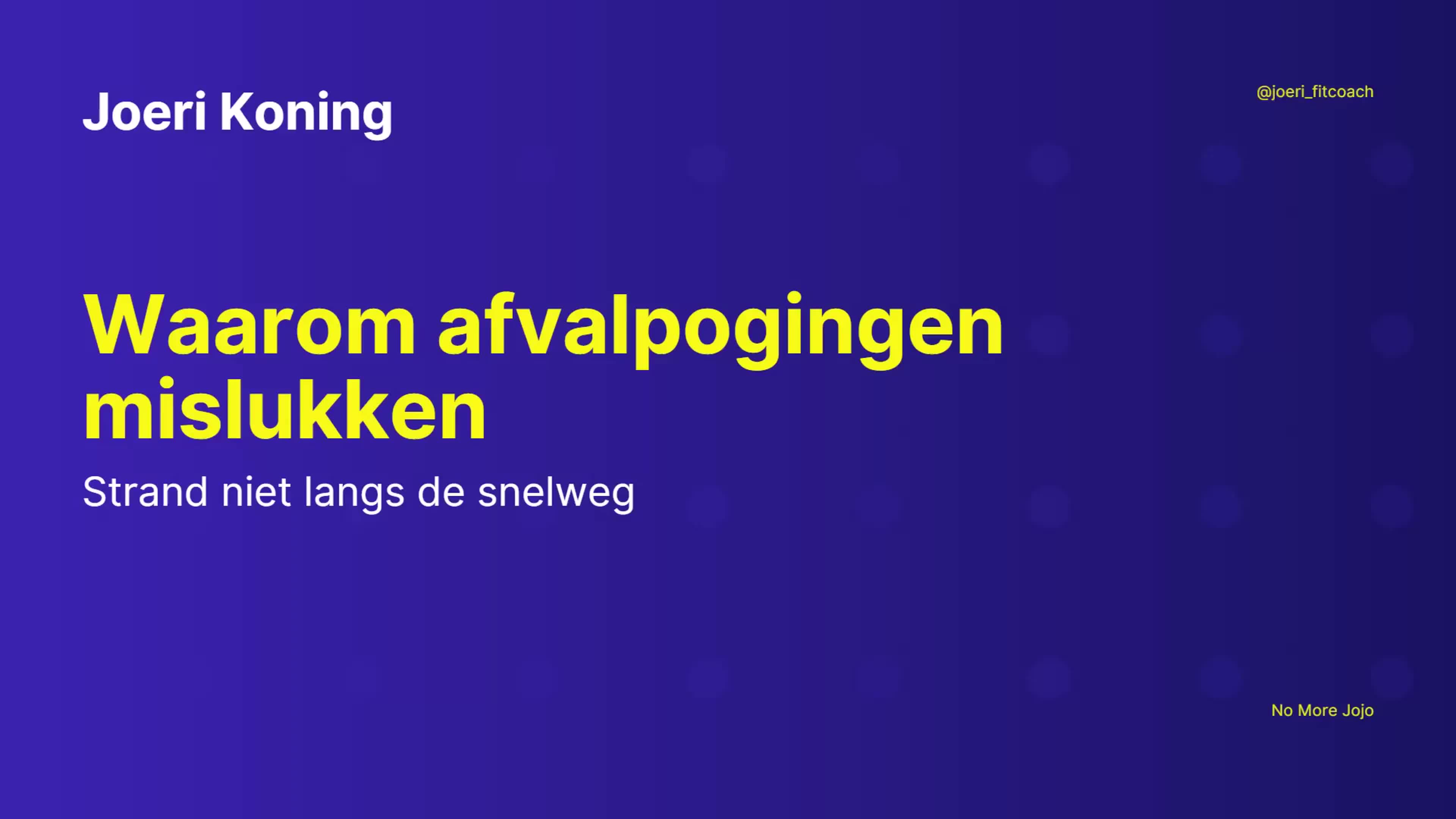 2. Waarom afvalpogingen mislukken
