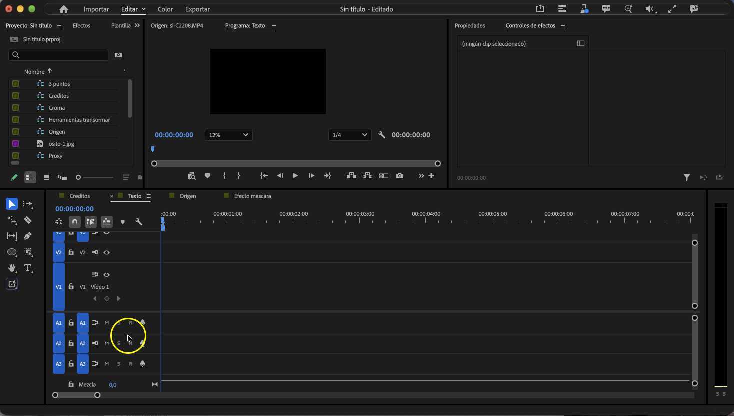 Herramienta Texto en Premiere