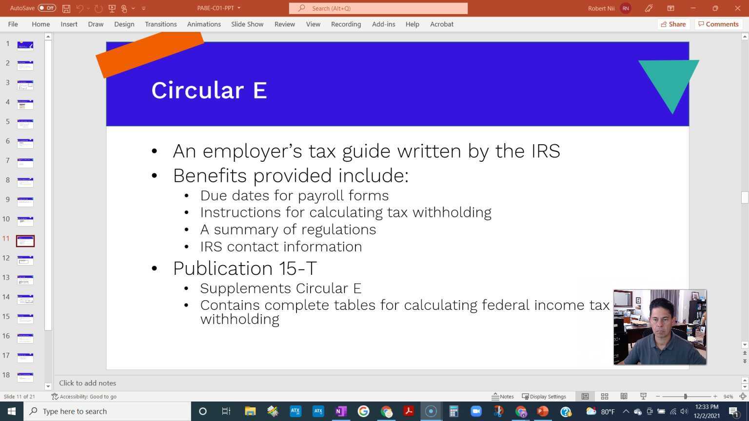 ACC 132 Circular E Publication 15 and 15T