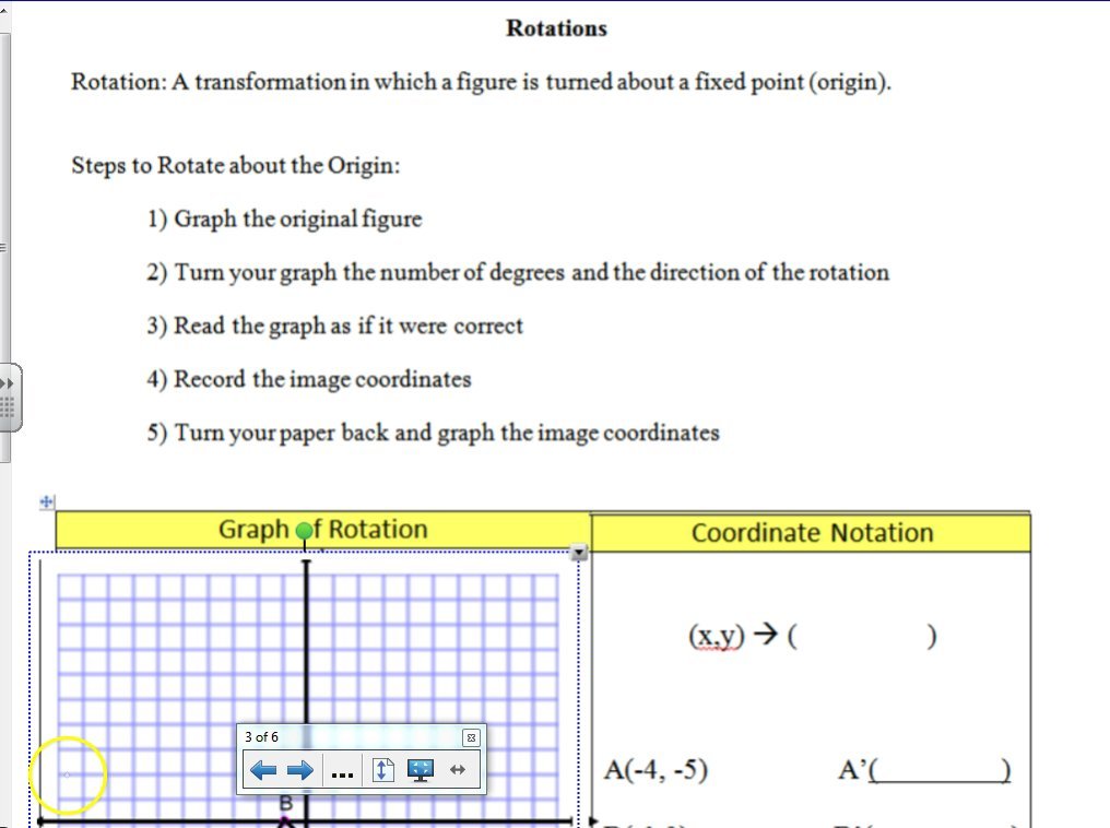 geometry 180 degree rotation rule