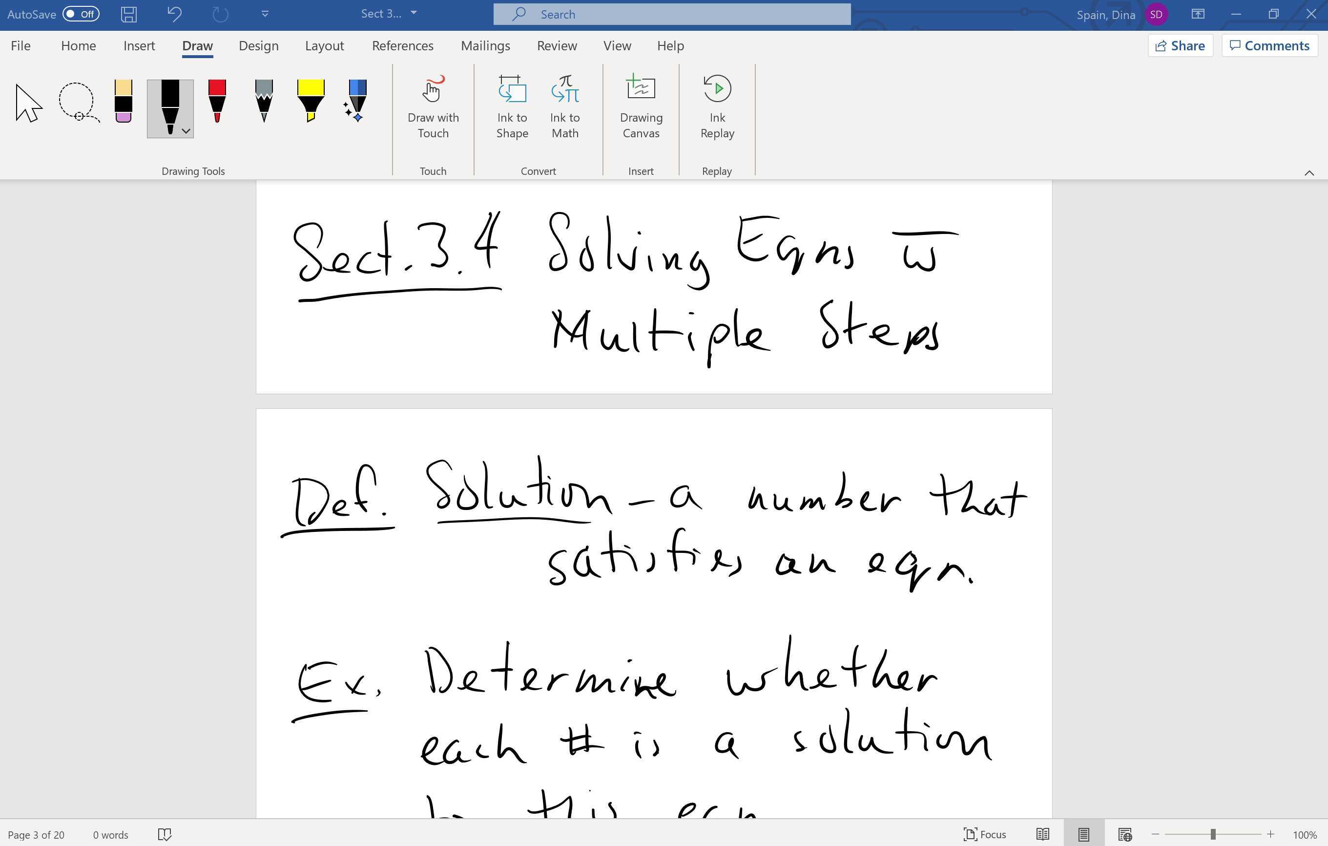 MAT 155 Sect. 3.4a
