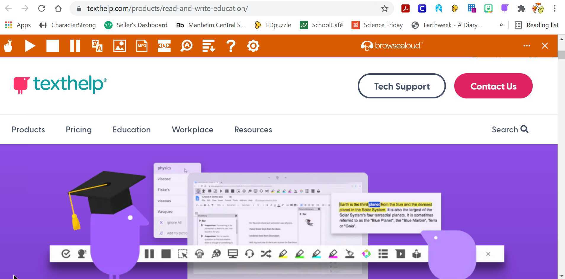 Screen reader extension