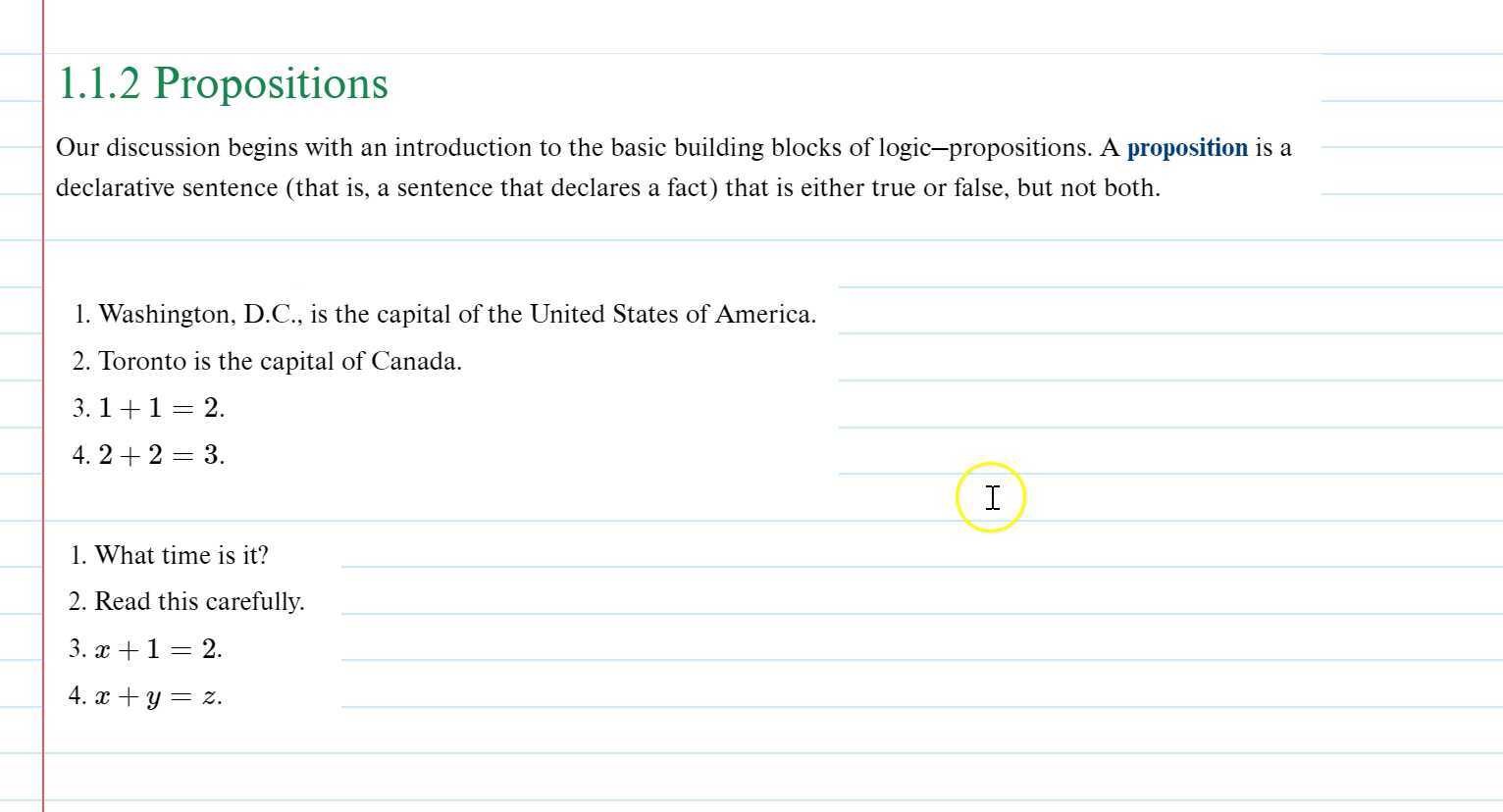 Section 1.1 Math 2305