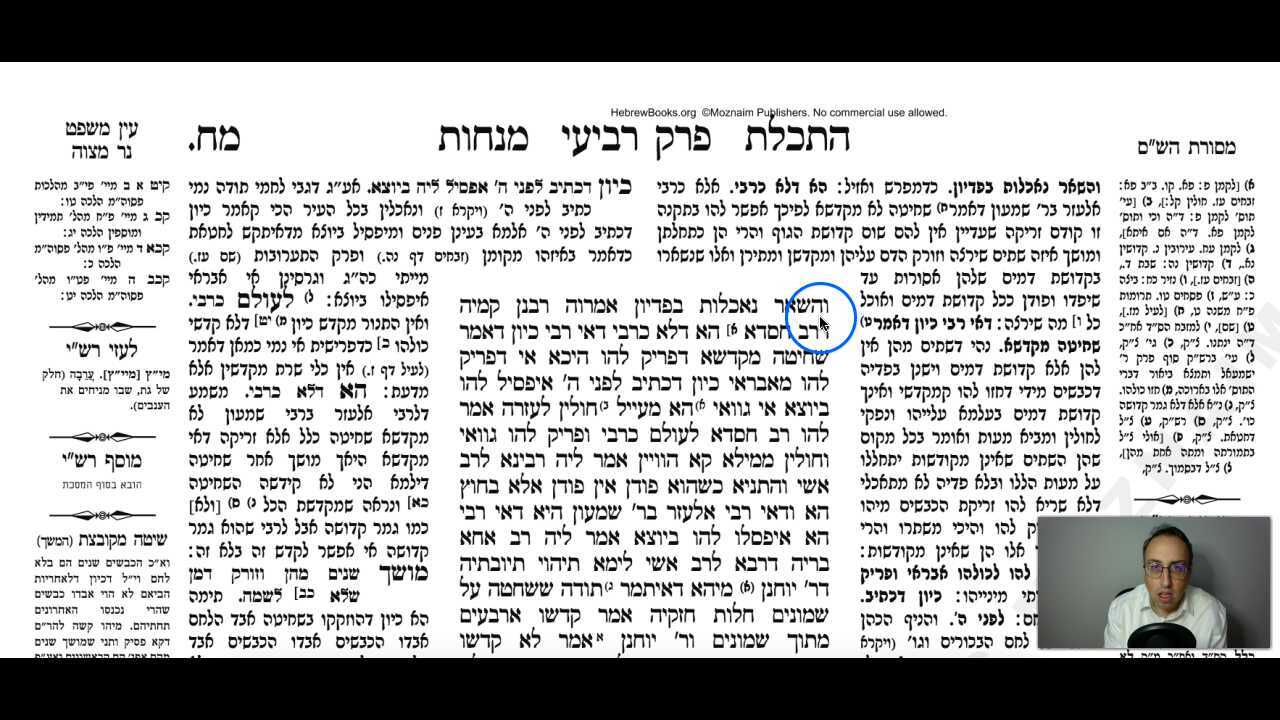 Menachos Daf 48a Daf Yomi Gemara (Talmud) Meseches Menachos Mesechet Menachot Masechet Menahot