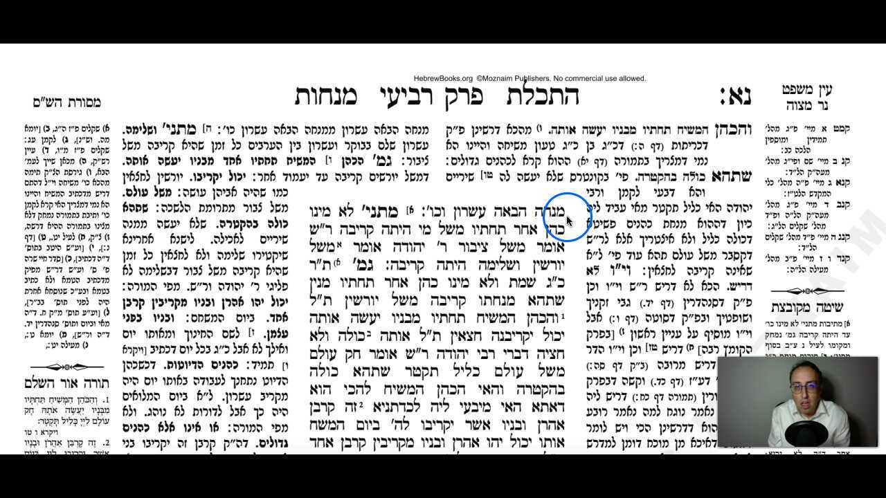 Menachos Daf 51b Daf Yomi Gemara (Talmud) Meseches Menachos Mesechet Menachot Masechet Menahot