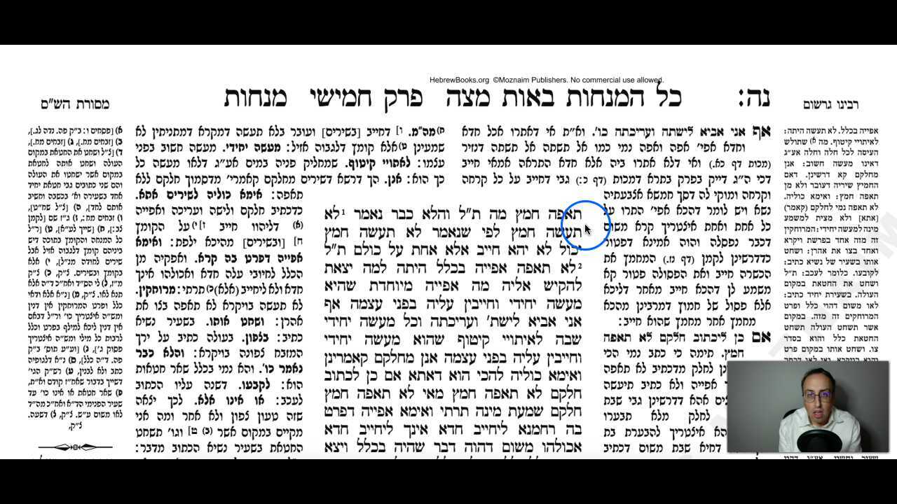 Menachos Daf 55b Daf Yomi Gemara (Talmud) Meseches Menachos Mesechet Menachot Masechet Menahot