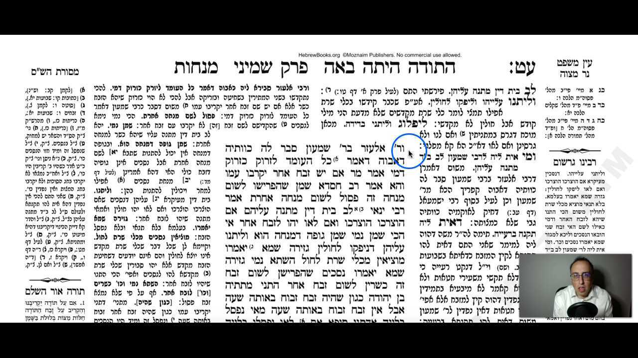 Menachos Daf 79b Daf Yomi Gemara (Talmud) Meseches Menachos Mesechet Menachot Masechet Menahot