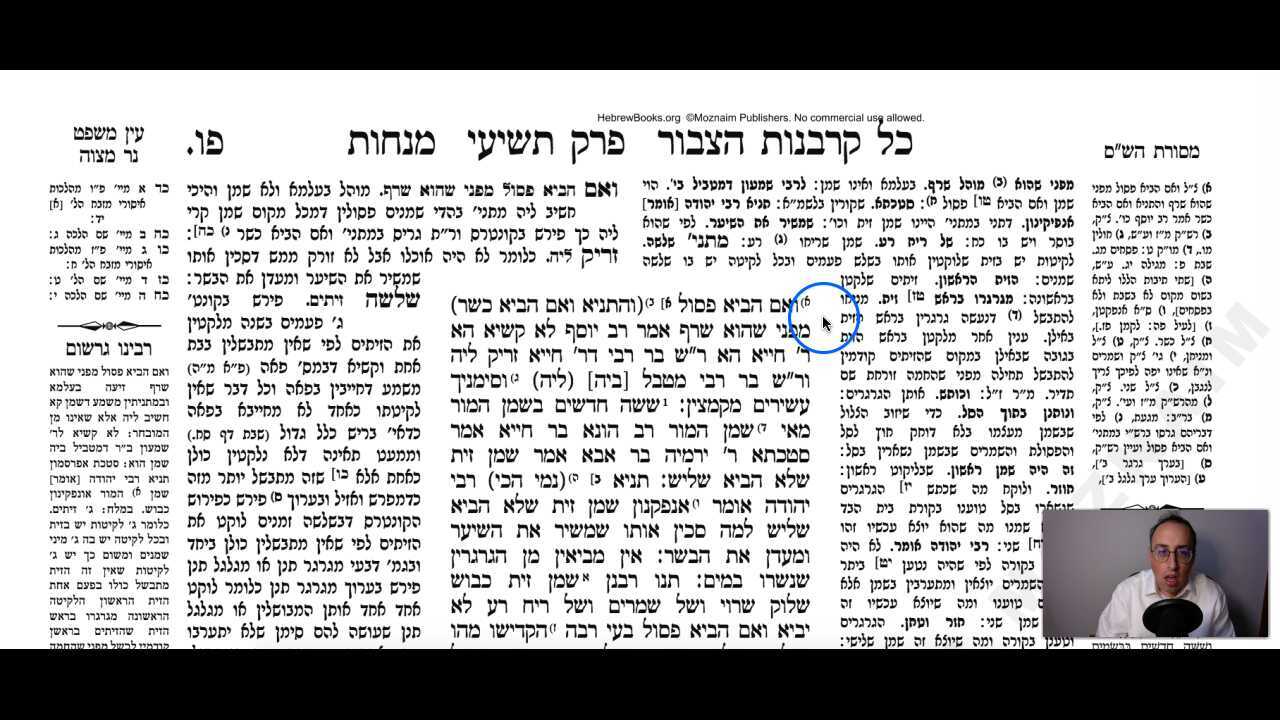 Menachos Daf 86a Daf Yomi Gemara (Talmud) Meseches Menachos Mesechet Menachot Masechet Menahot