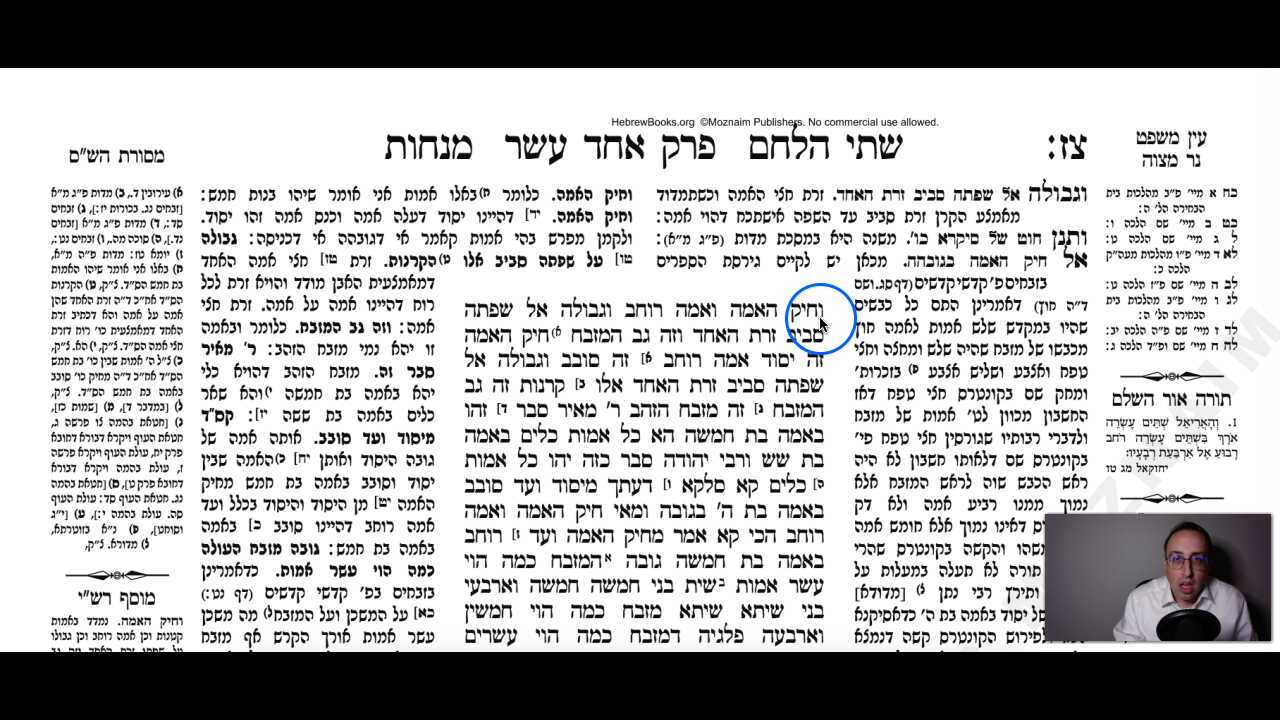 Menachos Daf 97b Daf Yomi Gemara (Talmud) Meseches Menachos Mesechet Menachot Masechet Menahot