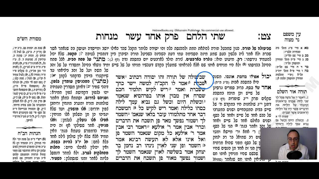 Menachos Daf 99b Daf Yomi Gemara (Talmud) Meseches Menachos Mesechet Menachot Masechet Menahot