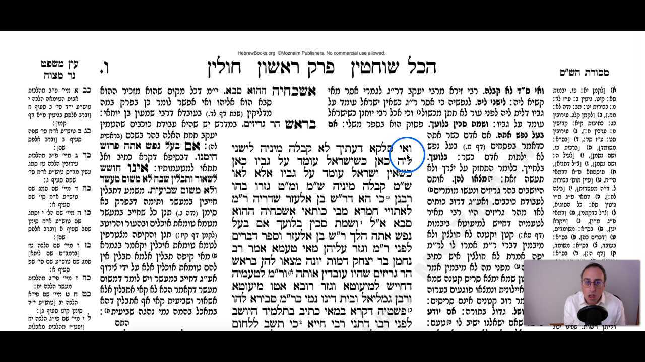 Chullin Daf 6a Daf Yomi Gemara (Talmud) Meseches Chullin Mesechet Chulin Masechet Hullin