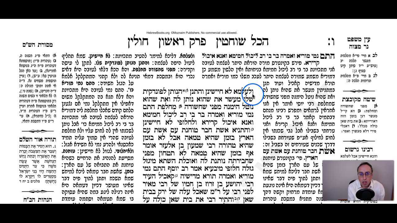 Chullin Daf 6b Daf Yomi Gemara (Talmud) Meseches Chullin Mesechet Chulin Masechet Hullin